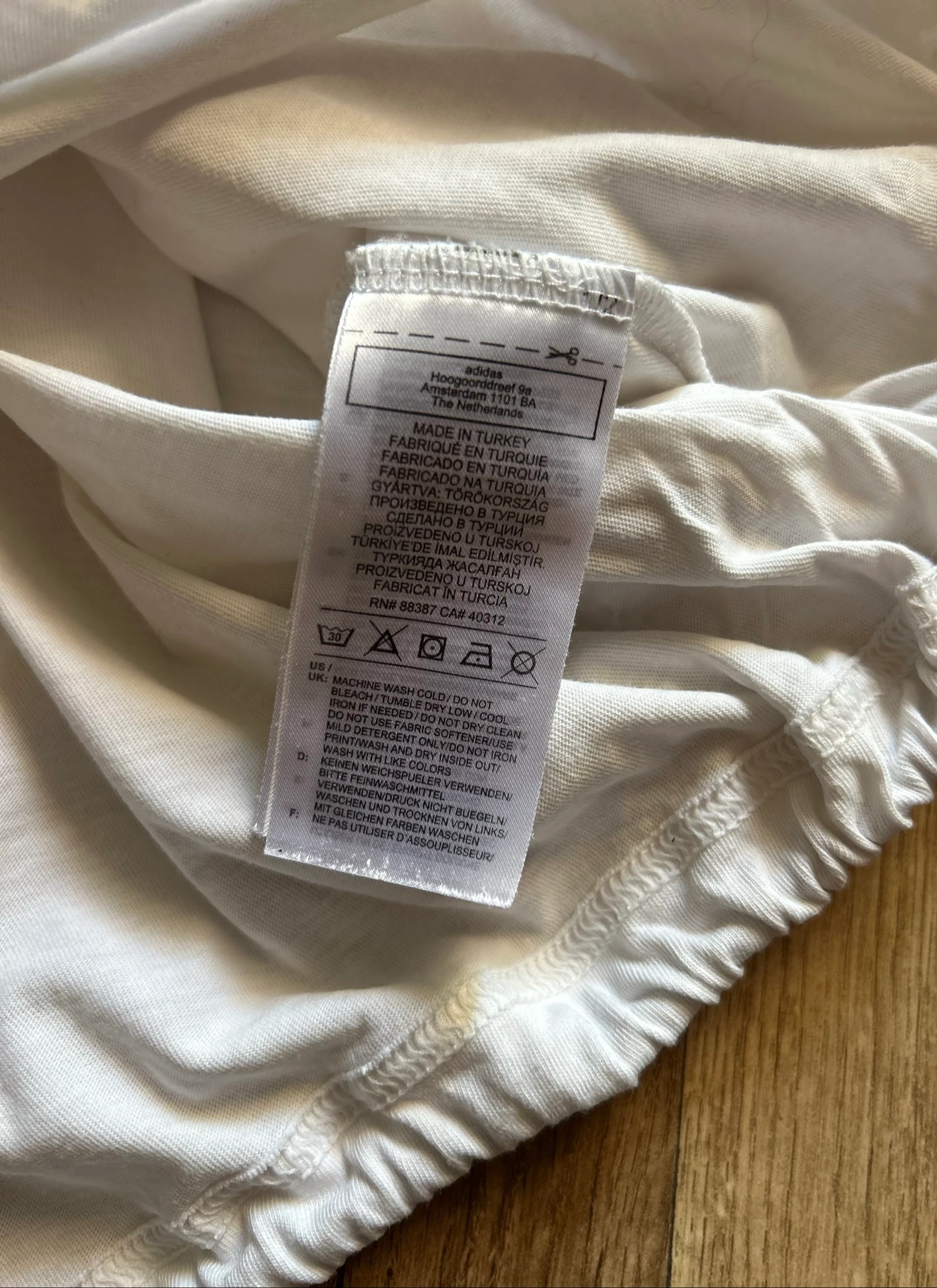 👕 Adidas white t-shirt with drawstring - Size M – photo 8